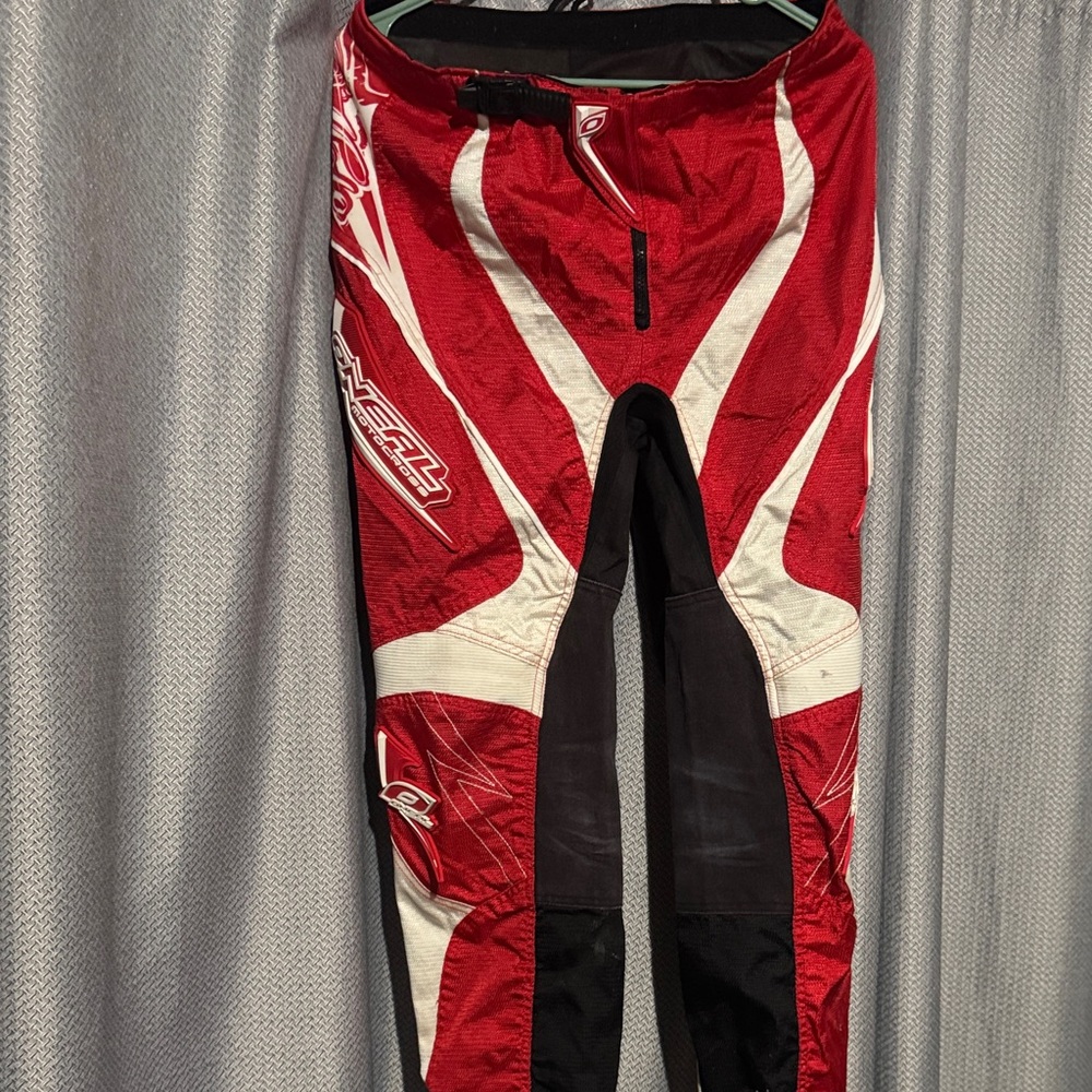 O'Neal Red and Black Racing Pants